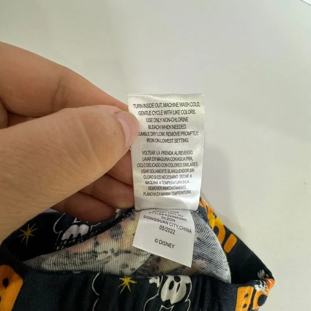 Disney Baby Mickey Mouse Halloween Pajama‎ Set Peek-A-Boo Size 24M Gray Orange
